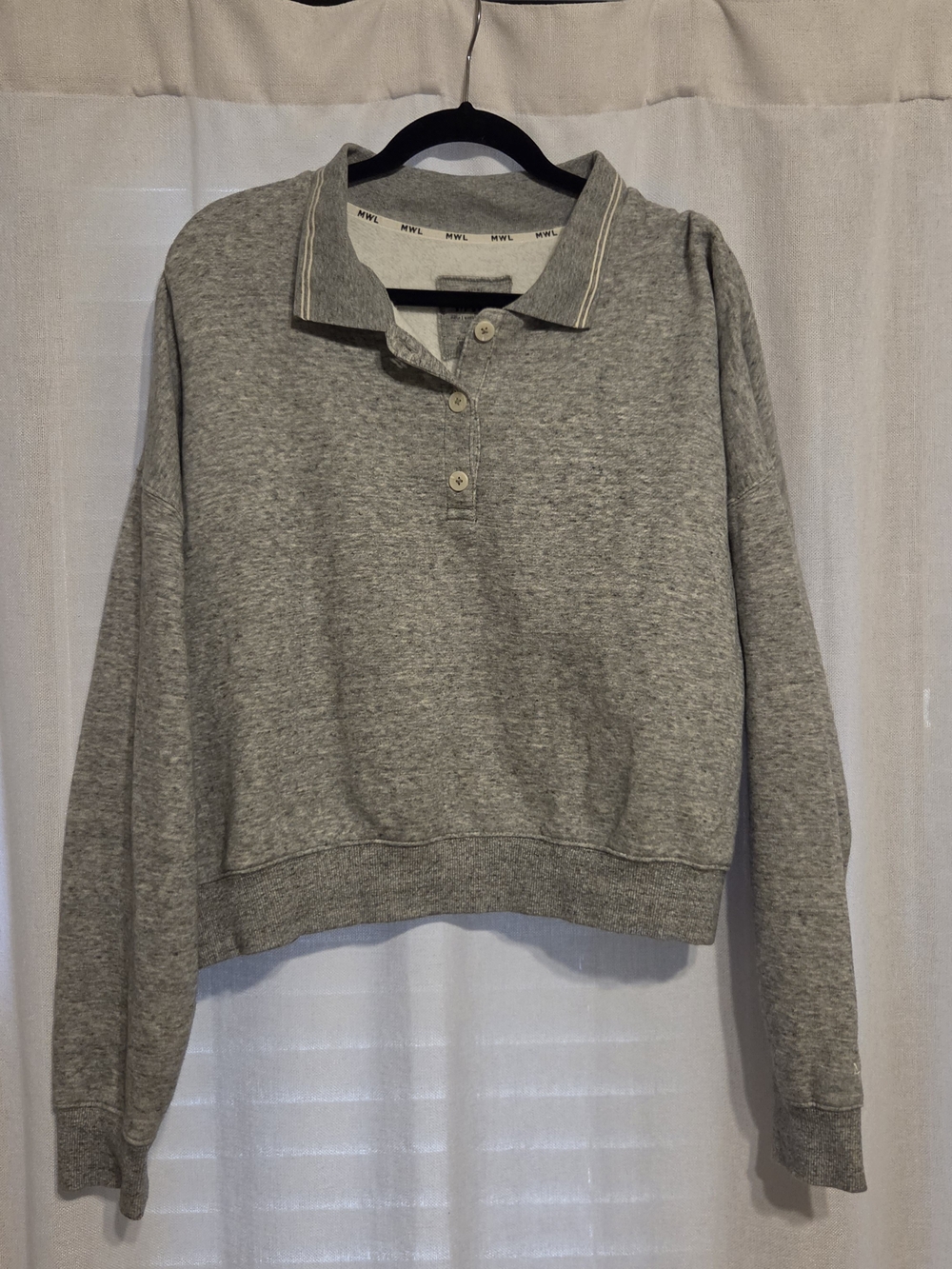 Madewell MWL Betterterry Cropped Polo Shirt XL